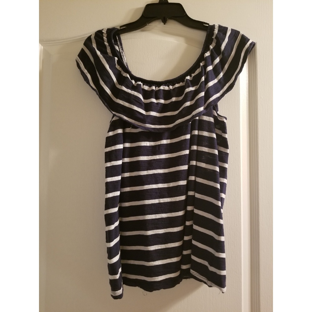 Off the shoulder Navy top